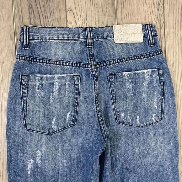 One By One Teaspoon Women Size 24 Denim High Rise Cropped Kick Flare Cotton Jean - Picture 6 of 14